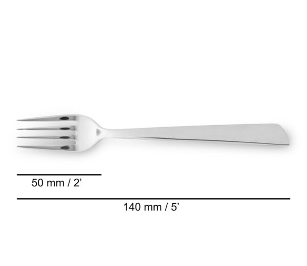 CuisiTrend Fourchette à Gâteau Fourchette de Table - Monobloc d'une Pièce Acier Inoxydable 18/10 et 140 mm Couleur Argent – Image 5