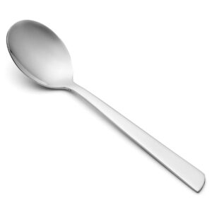 CuisiTrend Cuillère à Café Cuillerée à Soupe - Monobloc d'une Pièce Acier Inoxydable 18/10 et 140 mm Couleur Argent