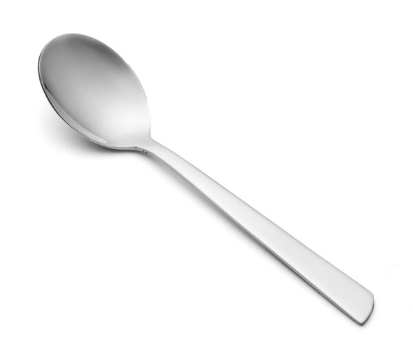 CuisiTrend Cuillère à Café Cuillerée à Soupe - Monobloc d'une Pièce Acier Inoxydable 18/10 et 140 mm Couleur Argent
