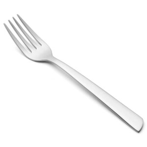 CuisiTrend Fourchette à Gâteau Fourchette de Table - Monobloc d'une Pièce Acier Inoxydable 18/10 et 140 mm Couleur Argent