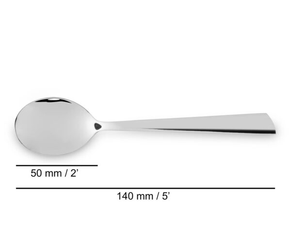 CuisiTrend Cuillère à Café Cuillerée à Soupe - Monobloc d'une Pièce Acier Inoxydable 18/10 et 140 mm Couleur Argent – Image 5